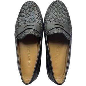 Robert Zur Black Woven Loafers
